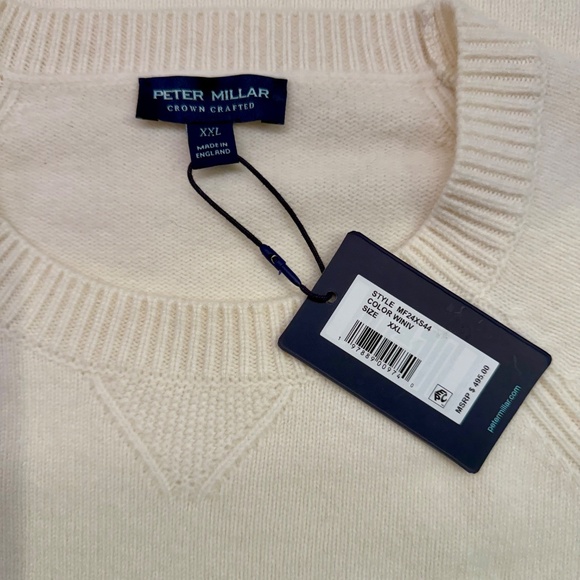 Peter Millar Crown Crafted Crew Neck Sweater Made in England Wool/Cashmere XXL - Picture 2 of 9